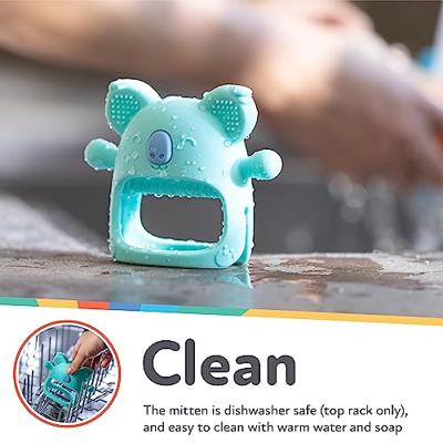 Handschoenen voor doorkomende tandjes - NUBY - Koala - Siliconen - Blauw