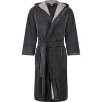 Cawö Cawo Heren Home Badjas met Capuchon Doubleface 831 54/56 stone - thumbnail