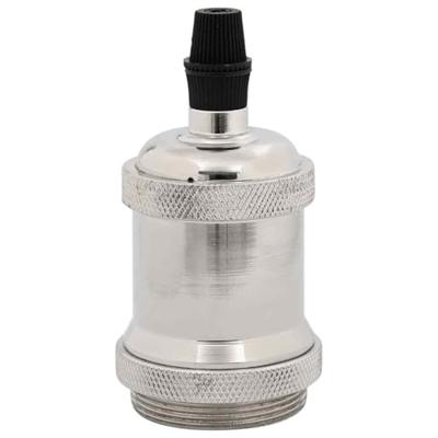 Lamphouders 2 st nikkel satijn E27