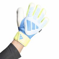 adidas Predator Match Fingersave Keepershandschoenen Lichtblauw Blauw Neongeel - thumbnail