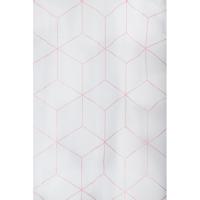 Differnz Pastillo douchegordijn waterdicht 100% PEVA wit rood 180 x 200 cm - thumbnail