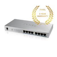 ZyXEL GS1008HP Unmanaged Gigabit Ethernet (10/100/1000) Grijs Power over Ethernet (PoE) - thumbnail