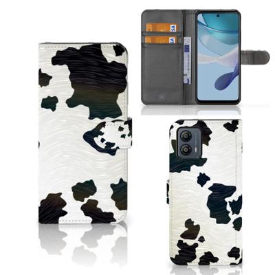 Motorola Moto G53 | Telefoonhoesje | Met pasjeshouder | Koeienvlekken