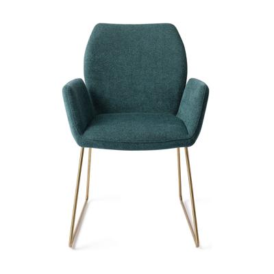 Jesper Home Eetkamerstoel 'Misaki' Slide Gold, kleur Merry Mermaid