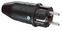 ABL stekker zwart rubber RA 250V - thumbnail