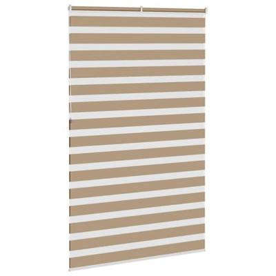 VidaXL Zebra blind 145x230 cm stofbreedte 140,9 cm polyester zandbruin