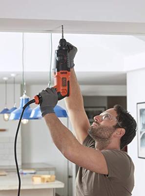 BLACK+DECKER BEHS01 650W 1.4J SDS+ Boorhamer | Zijhandgreep | Dieptestop | 6mm en 8mm betonboor | Boorkopadapter - BEHS01-QS BLACK+DECKER BEHS01 650W 1.4J SDS+ Boorhamer | Zijhandgreep | Dieptestop | 6mm en 8mm betonboor | Boorkopadapter - BEHS01-QS