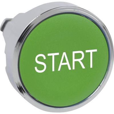 Schneider Electric ZB4BA333 ZB4BA333 Terugstelbaar (Ø) 22 mm START Chroom, Groen 1 stuk(s)