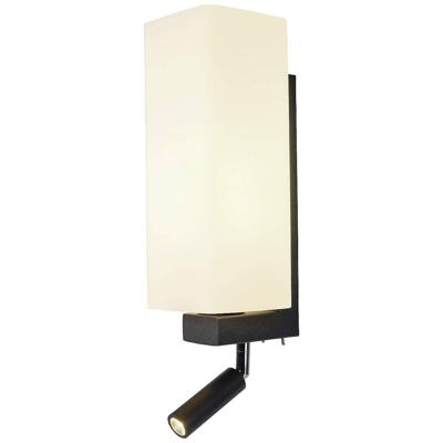 SLV QUADRASS SPOT 1003428 LED-wandlamp E27 2 W Zwart SLV QUADRASS SPOT 1003428 LED-wandlamp E27 2 W Zwart