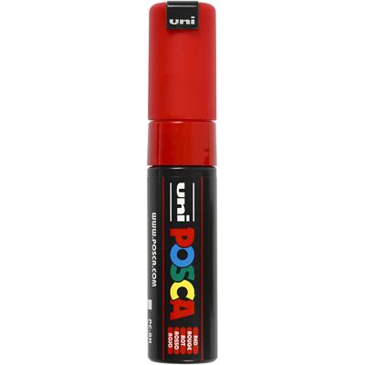 Uni-Posca Posca marker, afm pc-8k, lijndikte 8 mm, breed, rood, 1 stuk