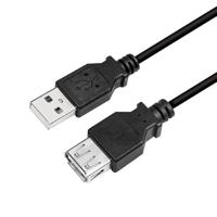 LogiLink CU0011B USB 2.0 Verlängerungskabel USB A Stecker / USB A Buchse, schwarz 3m - thumbnail