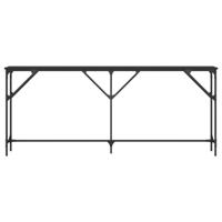 Wandtafel 180x23x75 cm bewerkt hout zwart - thumbnail