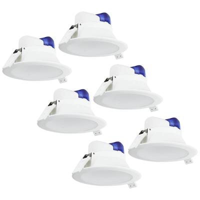 Set van 6 Convexo LED Inbouwspots - Rond - Zeer plat - Ø9,5 cm - 7 Watt 580 Lumen - 6000K daglicht wit - Vervangt 50 Watt - Flikkervrij - IP44 Set van 6 Convexo LED Inbouwspots - Rond - Zeer plat - Ø9,5 cm - 7 Watt 580 Lumen - 6000K daglicht wit - Vervangt 50 Watt - Flikkervrij - IP44