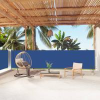 VidaXL Windscherm uittrekbaar 140x1000 cm blauw - thumbnail