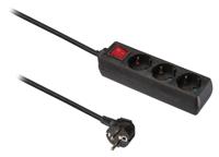 Valueline vles315f002bl stekkerdoos 3-wegs zwart - thumbnail