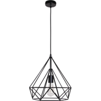 Hanglamp Scandinavian 50 cm 1 Lichts Mat Zwart Modern - thumbnail