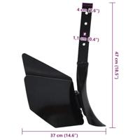 Ploeghulpstuk voor frees metaal zwart - thumbnail
