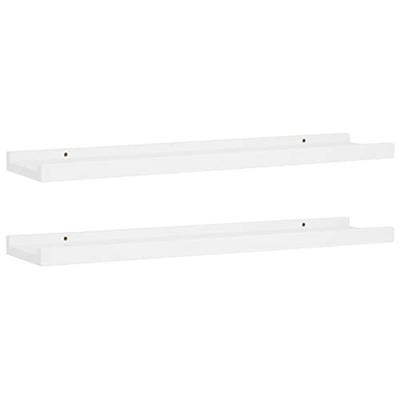 VidaXL Fotoplanken 2 st 60x9x3 cm mdf wit