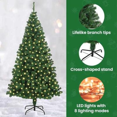 VidaXL Kunstkerstboom groen 180 cm pvc en staal en kunststof VidaXL Kunstkerstboom groen 180 cm pvc en staal en kunststof