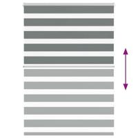 VidaXL Zebra rolgordijn 100x100 cm stofbreedte 95,9 cm donkergrijs - thumbnail