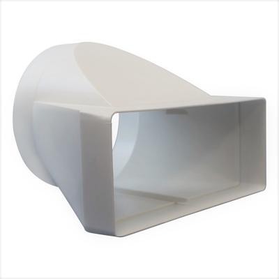 Verloopstuk - 220x90mm naar Ø150mm - asymmetrisch Verloopstuk - 220x90mm naar Ø150mm - asymmetrisch