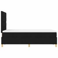 Boxspring bed met matras met hoofdeinde Zwart 120 x 200 cm Stof - thumbnail