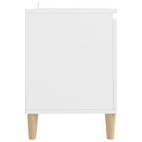 Tv-meubel met massief houten poten 103,5x35x50 cm wit - thumbnail