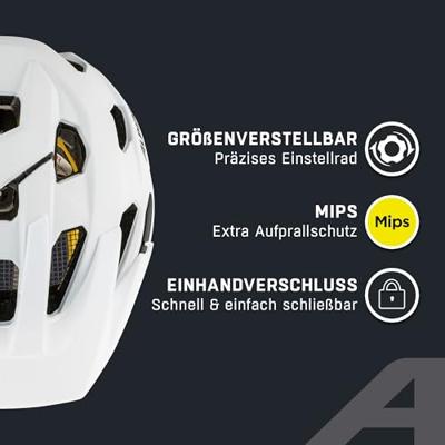 Olympic Sportswear Alpina sports mtb helm plose mips 57-61 mat wit