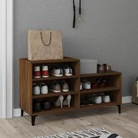 VidaXL Schoenenkast 102x36x60 cm bewerkt hout bruin eikenkleur - thumbnail