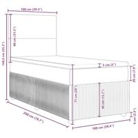 Boxspring met matras stof zwart 100x200 cm - thumbnail
