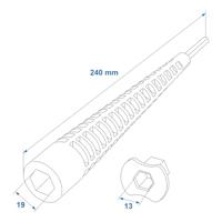 Verlengadapter 240mm / 19mm + 13mm adapter 360034 - thumbnail