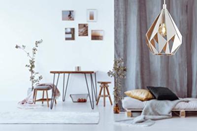 Eglo HanglampCarlton 1 20cm wit met goud - 43001
