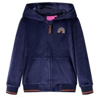 VidaXL Kinderjas met capuchon 104 marineblauw - thumbnail