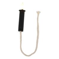 Led fles kaars vlam Lyon D 2,2 cm H 10 cm zwart - thumbnail