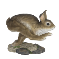 Esschert Design haas 24,8 x 19,9 cm polyresin bruin/wit - thumbnail