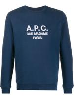 A.P.C. embroidered logo sweatshirt - Blue - thumbnail