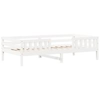 Bedframe met huisje massief grenenhout wit 80x200 cm - thumbnail