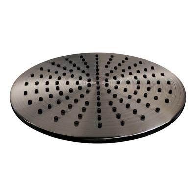 Gunmetal thermostatische regendouche SET 02, 20 cm douchekop met handdouche en doucheslang - geborsteld PVD