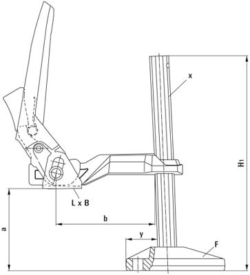 Bessey BS2N Klauwklem Spanbreedte (max.):200 mm Afm. werkbereik:100 mm