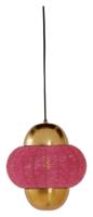 Light & Living Hanglamp 'Cetara' Kralen, 26cm, kleur Roze/Brons - thumbnail