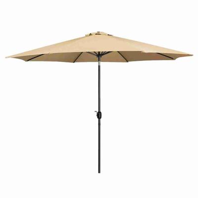 Marbueno Parasol Staal 8 Spaken D270 cm Polyester Bruin Tuin, Zwembad, Terras
