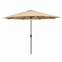 Marbueno Parasol Staal 8 Spaken D270 cm Polyester Bruin Tuin, Zwembad, Terras - thumbnail