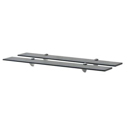 VidaXL Schappen zwevend 2 st 80x20 cm 8 mm glas