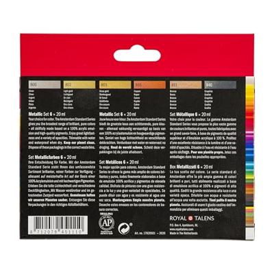Bruynzeel Amsterdam standard series acrylverf metallic set 20ml, 6dlg. - thumbnail