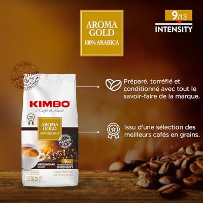 Kimbo Espresso Bar Aroma Gold - koffiebonen - 1 kilo - thumbnail