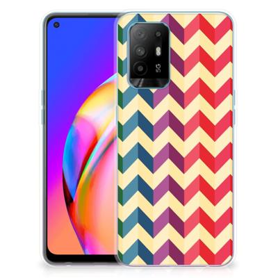 OPPO A94 5G | Reno5 Z | TPU bumper | Zigzag Multi Color