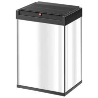 Hailo Bix-Box Swing L 8401110 Afvalbak 35 l RVS (l x b x h) 340 x 339 x 545 mm Zilver, Zwart Met zelfsluitende zwenkdeksel 1 stuk(s) - thumbnail
