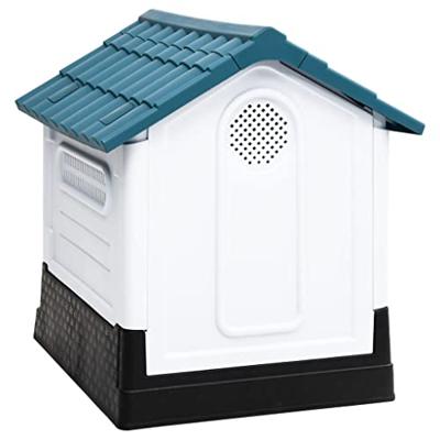 VidaXL Hondenhok 57x68x66 cm polypropeen blauw
