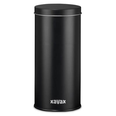 Xavax koffiepad-blik voor bewaren van 20 senseo-pads etc. metaal zwart
