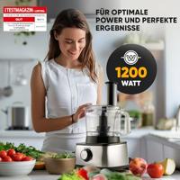 Profi Cook PC-KM 1063 Foodprocessor 1200 W Zwart, Zilver - thumbnail